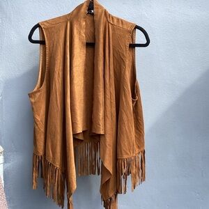 Kontrol Suede Fringe Vest Size 2X